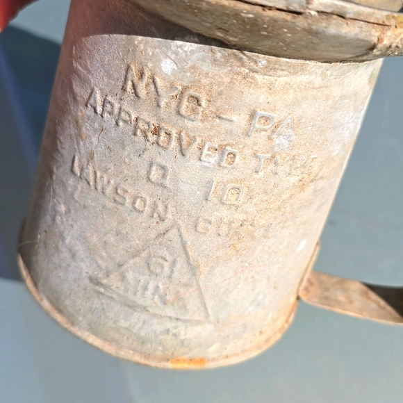 Vintage Railroad Oil Can NYC - PA galvanized metal 1 qt Rustic - Picture 5 of 5